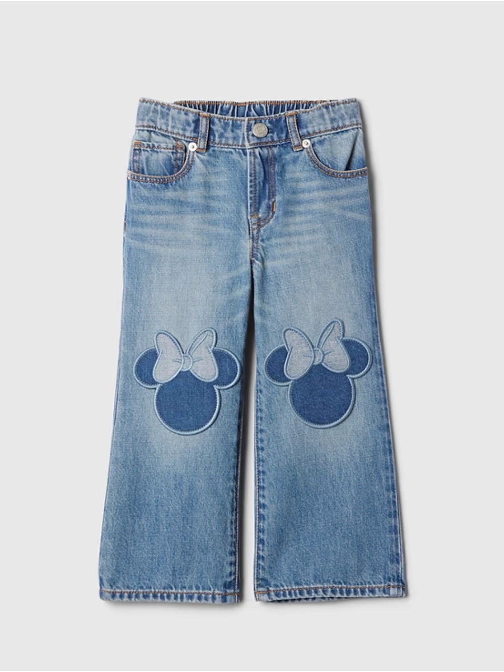 Gap x Disney Minnie Mouse Patch Stride Jeans 3T - Medium Wash